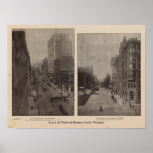 Uitzicht rijkdom, onderneming, Seattle, was Poster