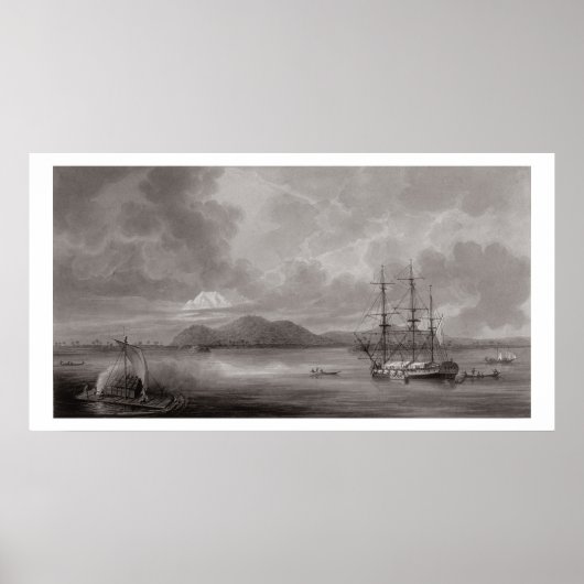 Uitzicht Rio de Manila (lithograaf) Poster (Voorkant)