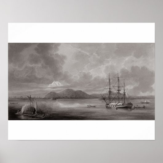Uitzicht Rio de Manila (lithograaf) Poster (Voorkant)