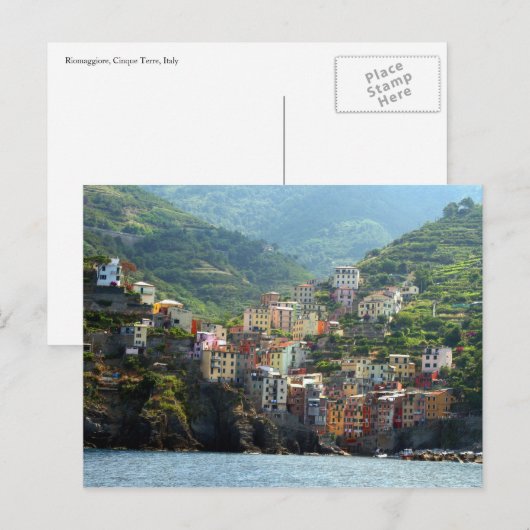 uitzicht riomaggiore briefkaart (Voorkant / Achterkant)