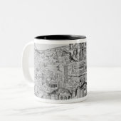 Uitzicht Rome, 1493 Tweekleurige Koffiemok (Voorkant links)