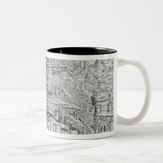 Uitzicht Rome, 1493 Tweekleurige Koffiemok (Rechts)