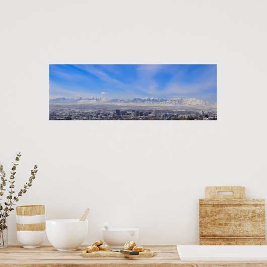 Uitzicht - Salt Lake City, Poster Utah (Keuken)