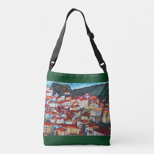 Uitzicht San Chirico, Italië Crossbody Tas (Achterkant)
