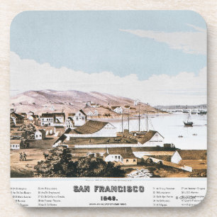 Uitzicht San Francisco, 1849 Drankjes Onderzetter