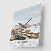 Uitzicht San Francisco, 1849 Vierkante Klok (Hoek)