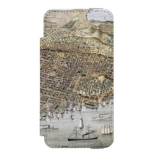 Uitzicht San Francisco, 1878 Incipio iPhone Portemonnee Hoesje (Voorkant Agenda)