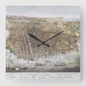 Uitzicht San Francisco, 1878 Vierkante Klok (Voorkant)