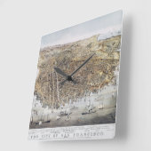 Uitzicht San Francisco, 1878 Vierkante Klok (Hoek)