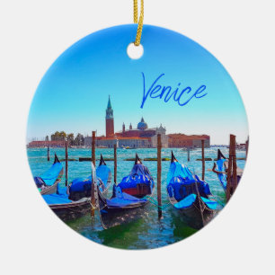 Uitzicht San Giorgio Maggiore Island Venetië Itali Keramisch Ornament