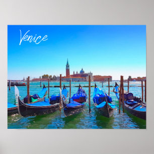 Uitzicht San Giorgio Maggiore Island Venetië Itali Poster