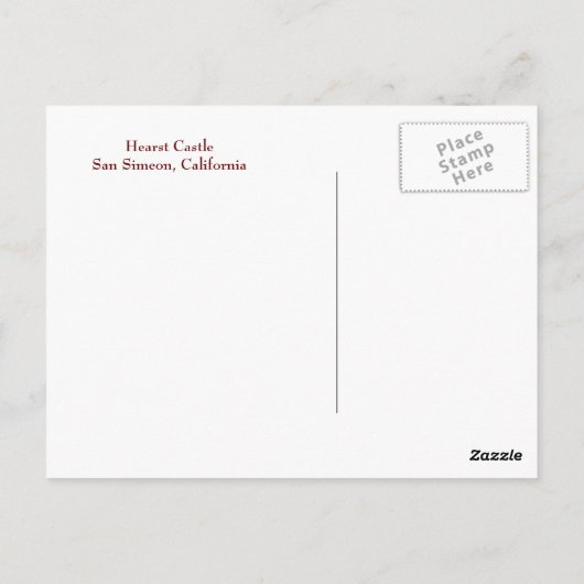 Uitzicht San Simeon Ocean Briefkaart (Achterkant)