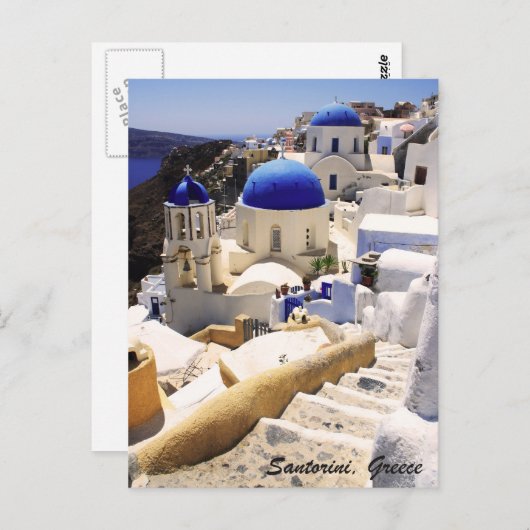 Uitzicht Santorini Briefkaart (Voorkant / Achterkant)