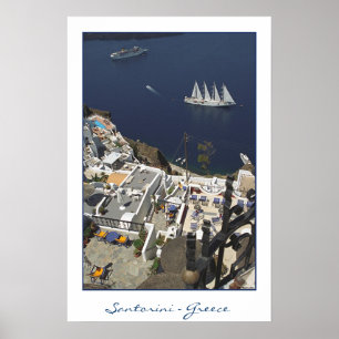 Uitzicht Santorini Caldiera (filmfotografie) Poster