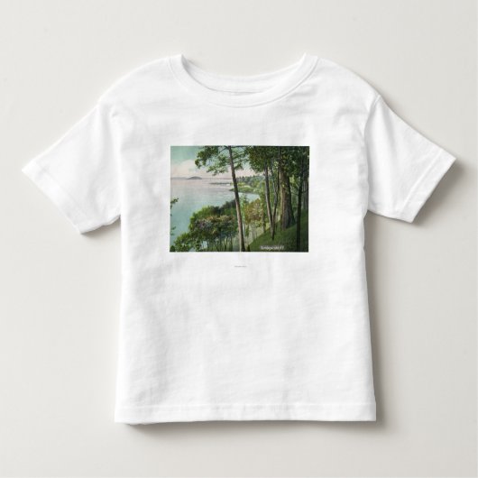 Uitzicht Saratoga Lake # 2 Kinder Shirts (Voorkant)