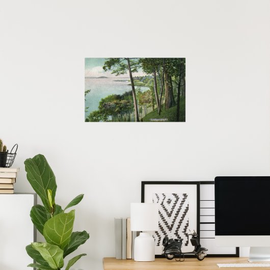 Uitzicht Saratoga Lake # 2 Poster (Thuiskantoor)