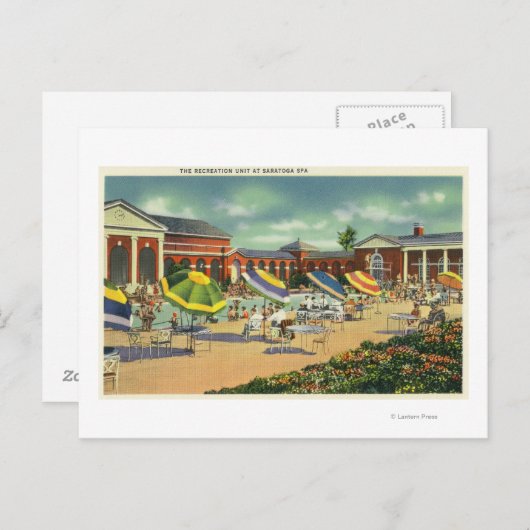 Uitzicht Saratoga Spa Recreation Unit Briefkaart (Voorkant / Achterkant)