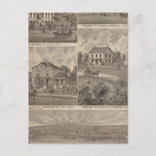 Uitzicht Sauk Rapids, Minnesota Briefkaart (Voorkant)