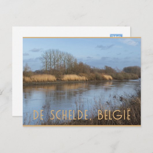 Uitzicht Schelde, Dendermonde, België Briefkaart (Voorkant / Achterkant)