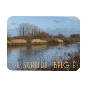 Uitzicht Schelde, Dendermonde, België Magneet