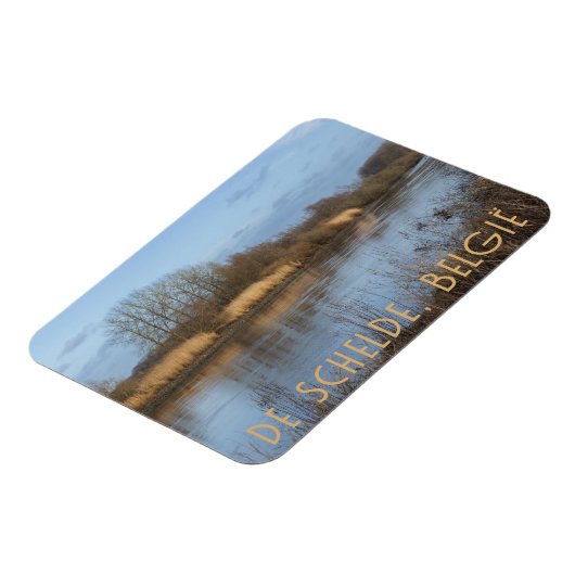 Uitzicht Schelde, Dendermonde, België Magneet (Linkerzijde)