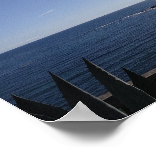 uitzicht schilderachtig oceaan poster (Hoek)