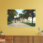 Uitzicht Seaside Park Drive Locomobile Canvas Afdruk (Insitu (Woonkamer))