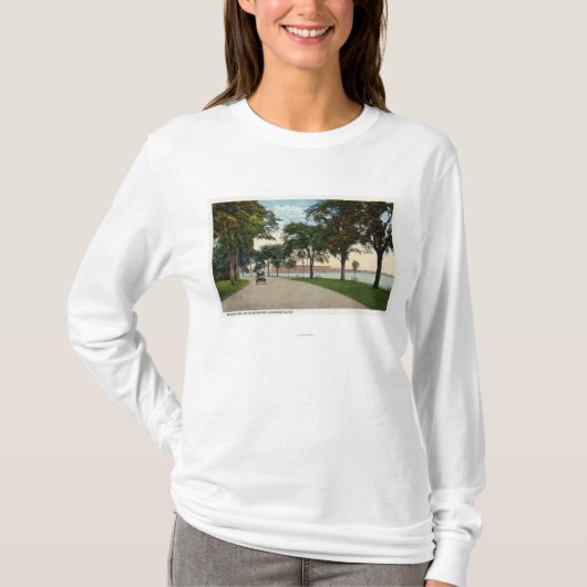 Uitzicht Seaside Park Drive Locomobile T-shirt (Voorkant)