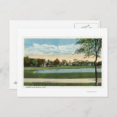 Uitzicht Seaside Park Mirror Lake Briefkaart (Voorkant / Achterkant)