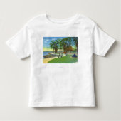 Uitzicht Seaside Park Seawall Walk Kinder Shirts (Voorkant)
