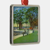 Uitzicht Seaside Park Seawall Walk Metalen Ornament (Rechts)