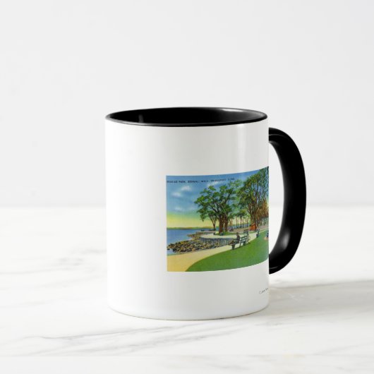 Uitzicht Seaside Park Seawall Walk Mok (Voorkant rechts)