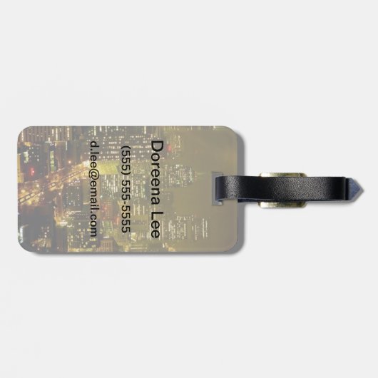 Uitzicht Seattle Bagagelabel (Achterkant horizontaal)