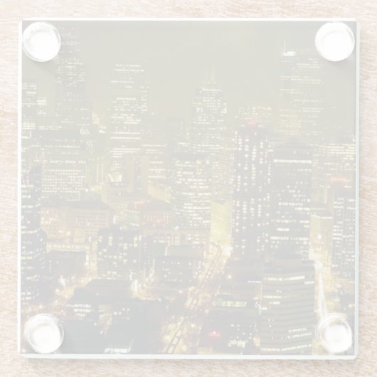 Uitzicht Seattle Glazen Onderzetter (Achterkant)