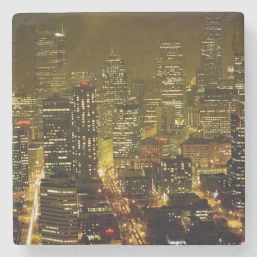 Uitzicht Seattle Stenen Onderzetter (Voorkant)