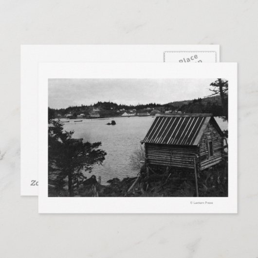 Uitzicht Seldovia, Alaska van over het water Briefkaart (Voorkant / Achterkant)