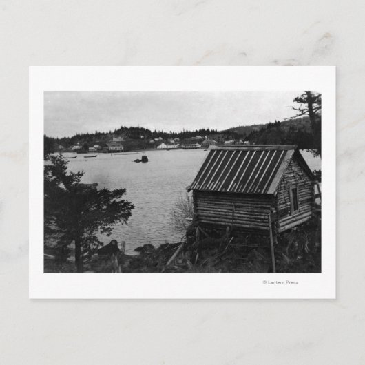 Uitzicht Seldovia, Alaska van over het water Briefkaart (Voorkant)