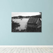 Uitzicht Seldovia, Alaska van over het water Canvas Afdruk (Insitu (Houten vloer))