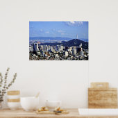 Uitzicht Seoul uit Ansan Poster (Keuken)