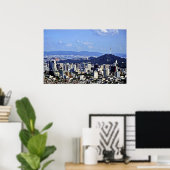 Uitzicht Seoul uit Ansan Poster (Thuiskantoor)