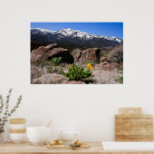 Uitzicht Sierra Mountain Poster (Keuken)