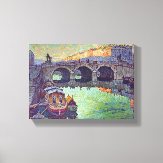 Uitzicht Sint-Petersburg (Russische stad) Canvas Afdruk (Voorkant)