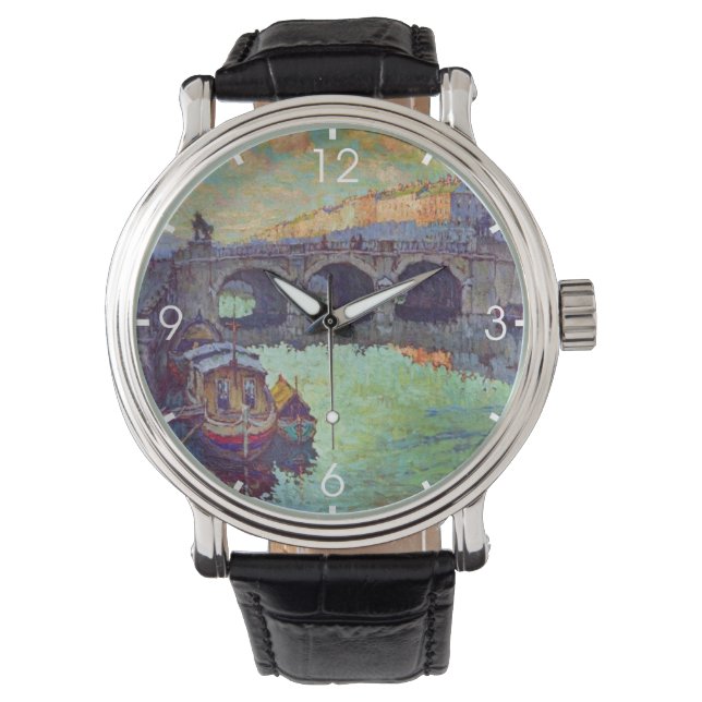 Uitzicht Sint-Petersburg (Russische stad) Horloge (Voorkant)