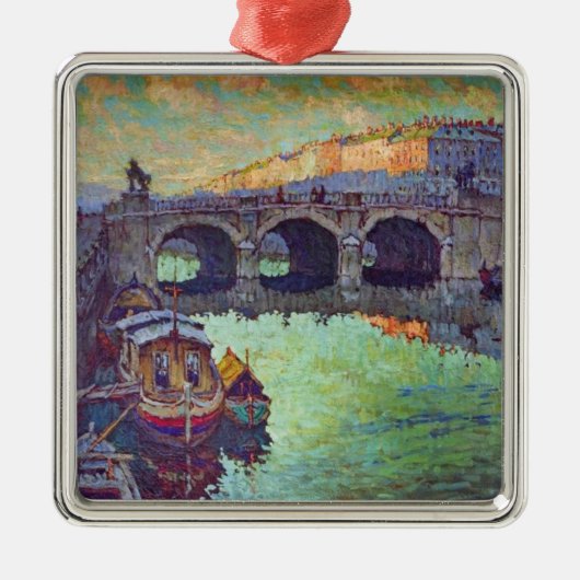 Uitzicht Sint-Petersburg (Russische stad) Metalen Ornament (Voorkant)