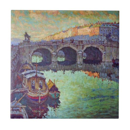 Uitzicht Sint-Petersburg (Russische stad) Tegeltje (Voorkant)