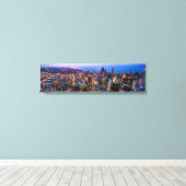 Uitzicht Skyline Canvas, centrum van Chicago Canvas Afdruk (Insitu (Houten vloer))