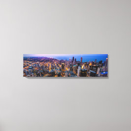 Uitzicht Skyline Canvas, centrum van Chicago Canvas Afdruk