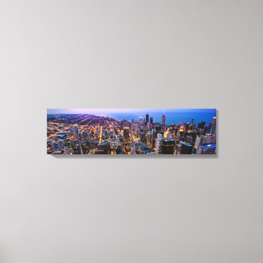 Uitzicht Skyline Canvas, centrum van Chicago Canvas Afdruk (Voorkant)