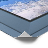 Uitzicht sneeuwwinter - Verlichtingsvenster van he Poster (Hoek)