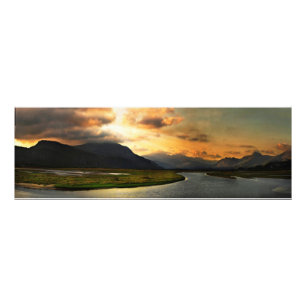 Uitzicht Snowdonia van Portmadog Foto Afdruk